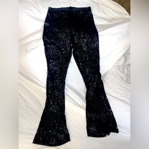 Flare Sequin Pants | Small